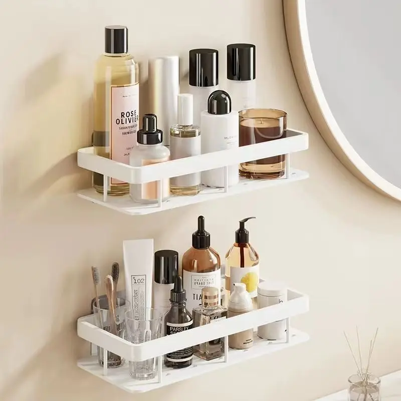 rangement salle de bain blanc